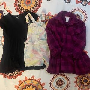 Kids Casual Dress Set - Black, Multicolor, Purple